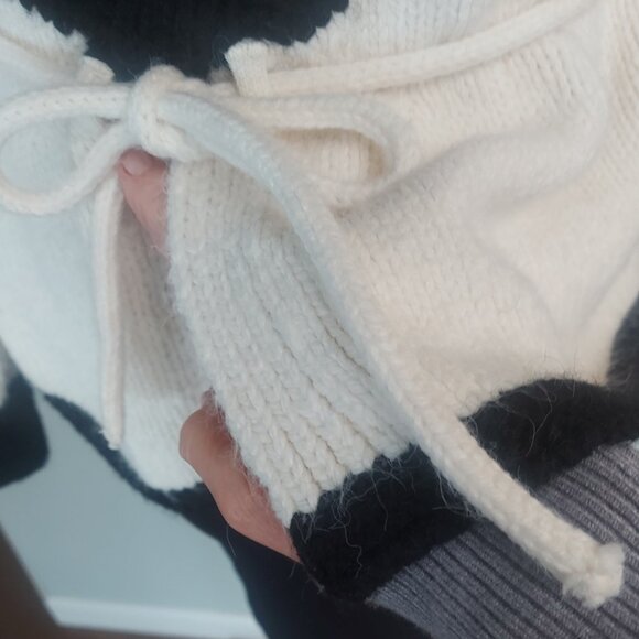 Zara Black and White Button Front Cardigan - Size S - Picture 8 of 11